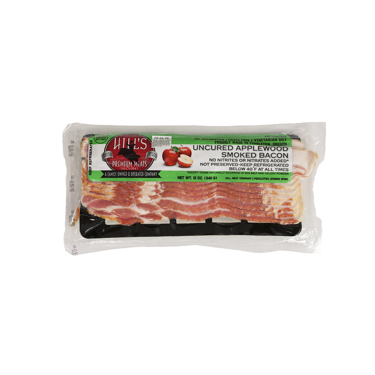 HILLSMEAT 無醃製蘋果木燻煙肉 (340g)