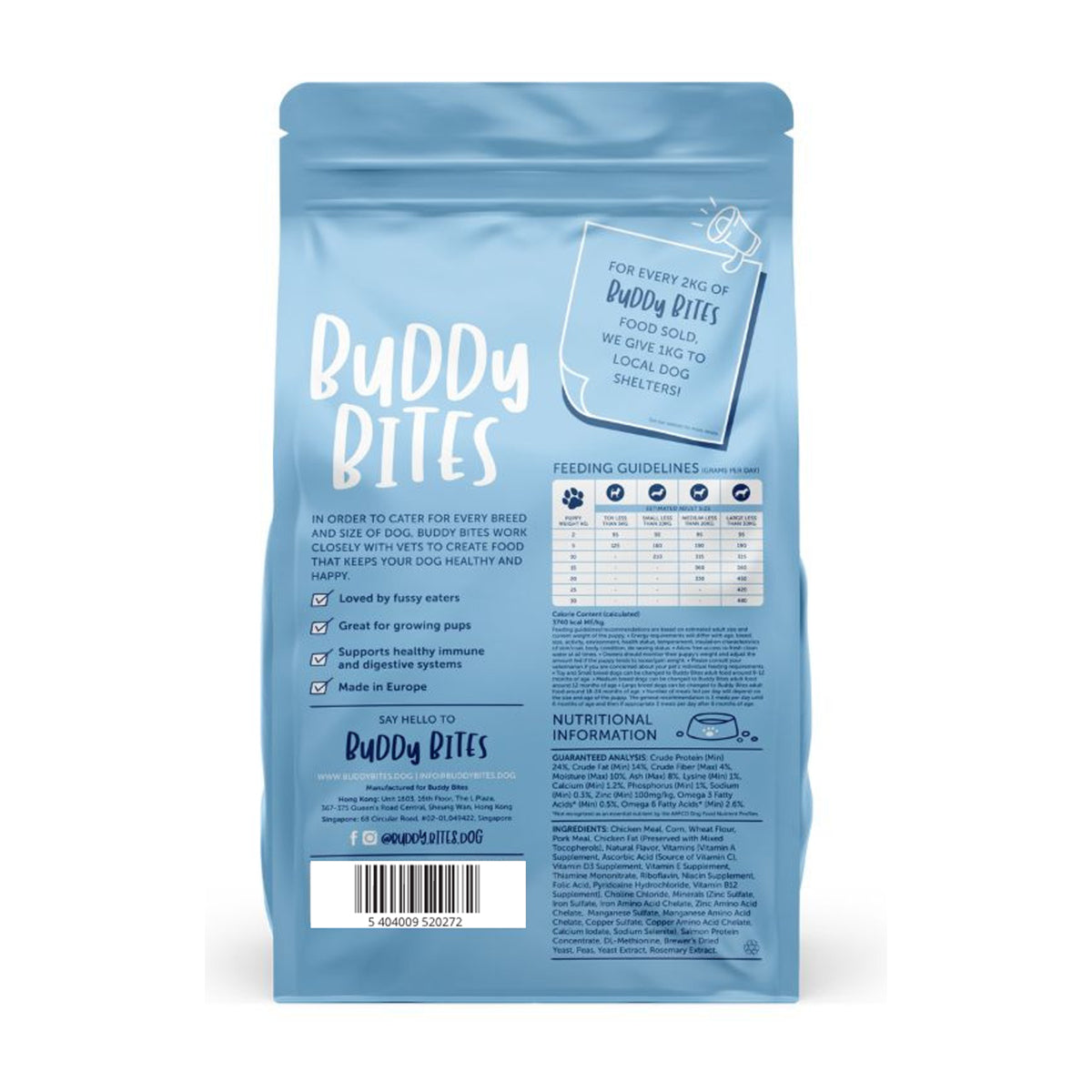 BUDDY BITES 幼犬糧 (2kg)