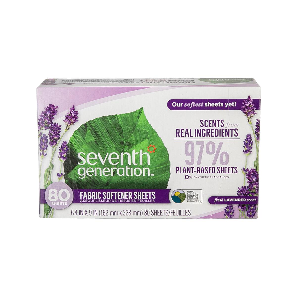 SEVENTH GENERATION 天然乾衣衣物柔順紙-薰衣草藍尤加利香味 (80sheets)