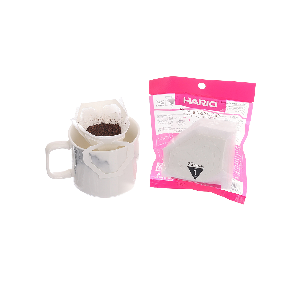 HARIO 漂白掛耳式咖啡濾紙 1杯份量 (22pcs)