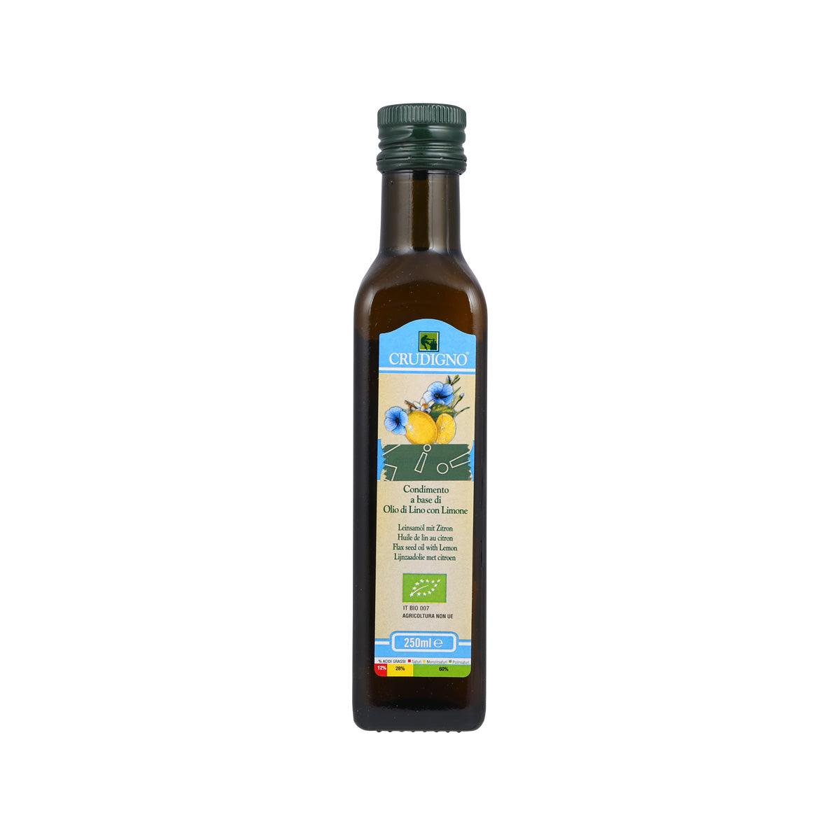 CRUDIGNO 有機冷壓檸檬味亞麻籽油 (250mL)