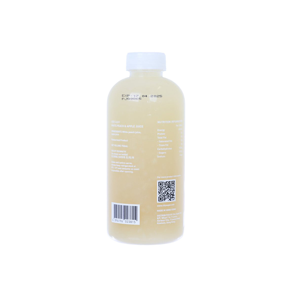 CITYSUPER 白桃蘋果汁 (750mL)