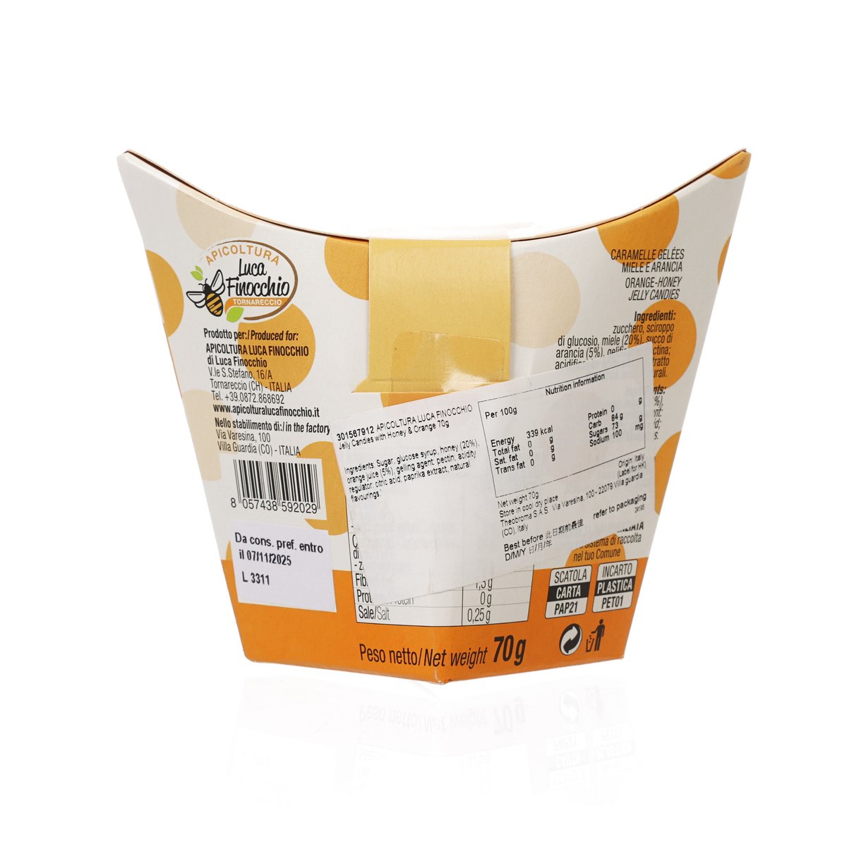 APICOLTURA LUCA FINOCCHIO 蜂蜜橙軟糖 (70g)