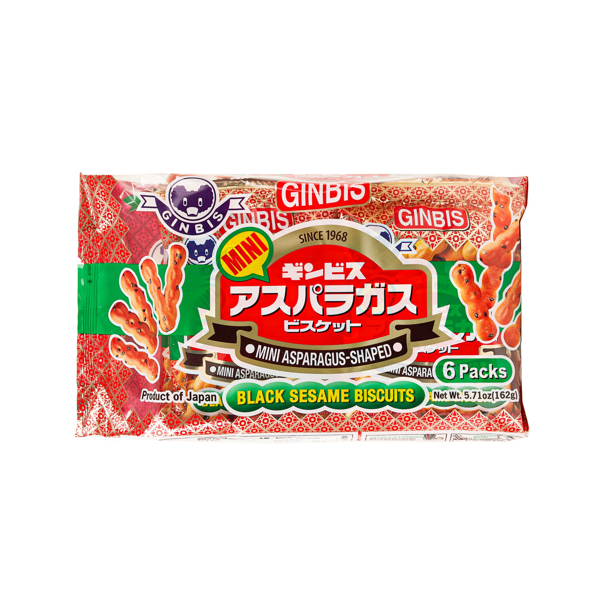 GINBIS 迷你芝麻餅乾條 (6 x 27g)