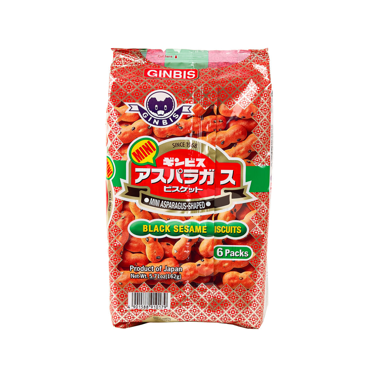 GINBIS 迷你芝麻餅乾條 (6 x 27g)