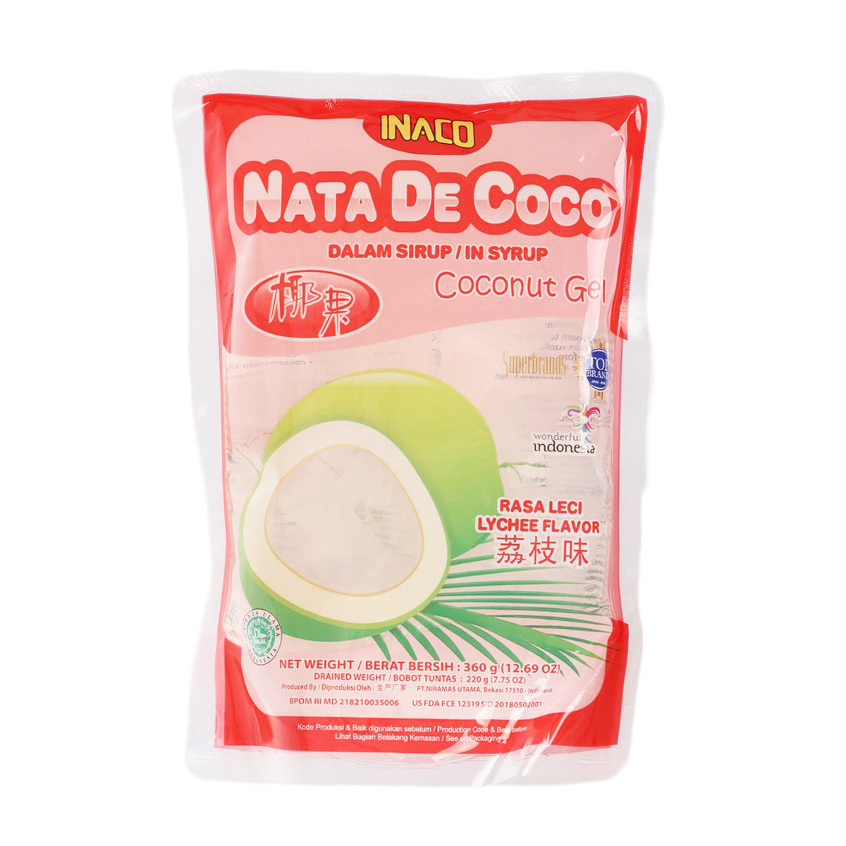 INACO 椰果 - 荔枝味 (360g)