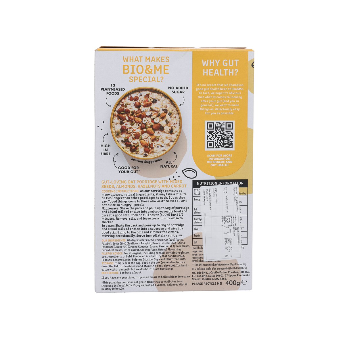 BIO & ME 超級果仁種子麥片粥 (400g)