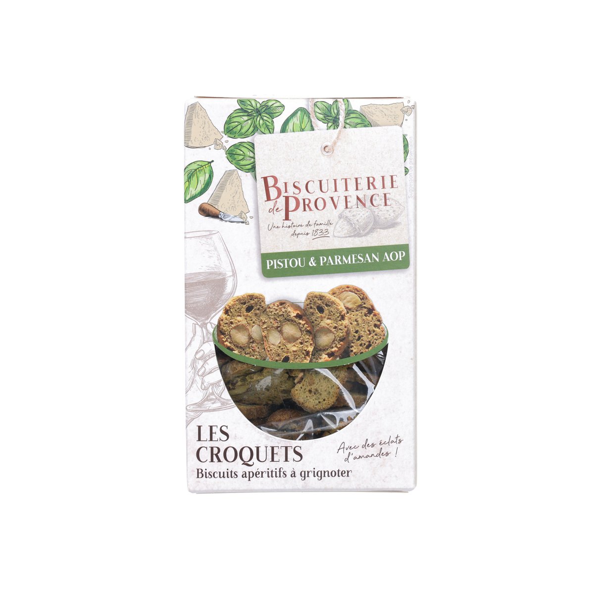 BISCUITERIE DE PROVENCE 羅勒醬巴馬臣芝士餅乾 (90g)
