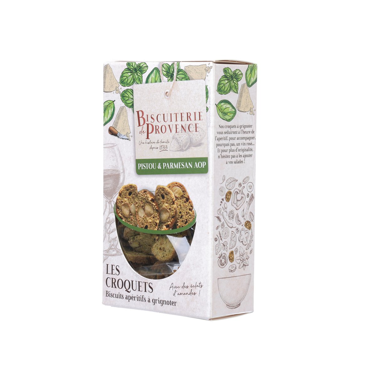 BISCUITERIE DE PROVENCE 羅勒醬巴馬臣芝士餅乾 (90g)