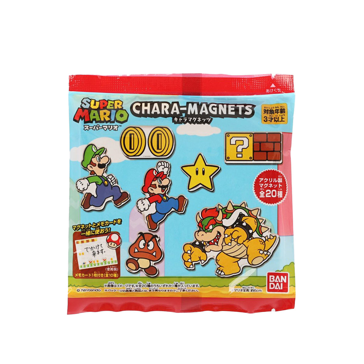 BANDAI 超級瑪利歐角色磁石附香口膠 (1pc)