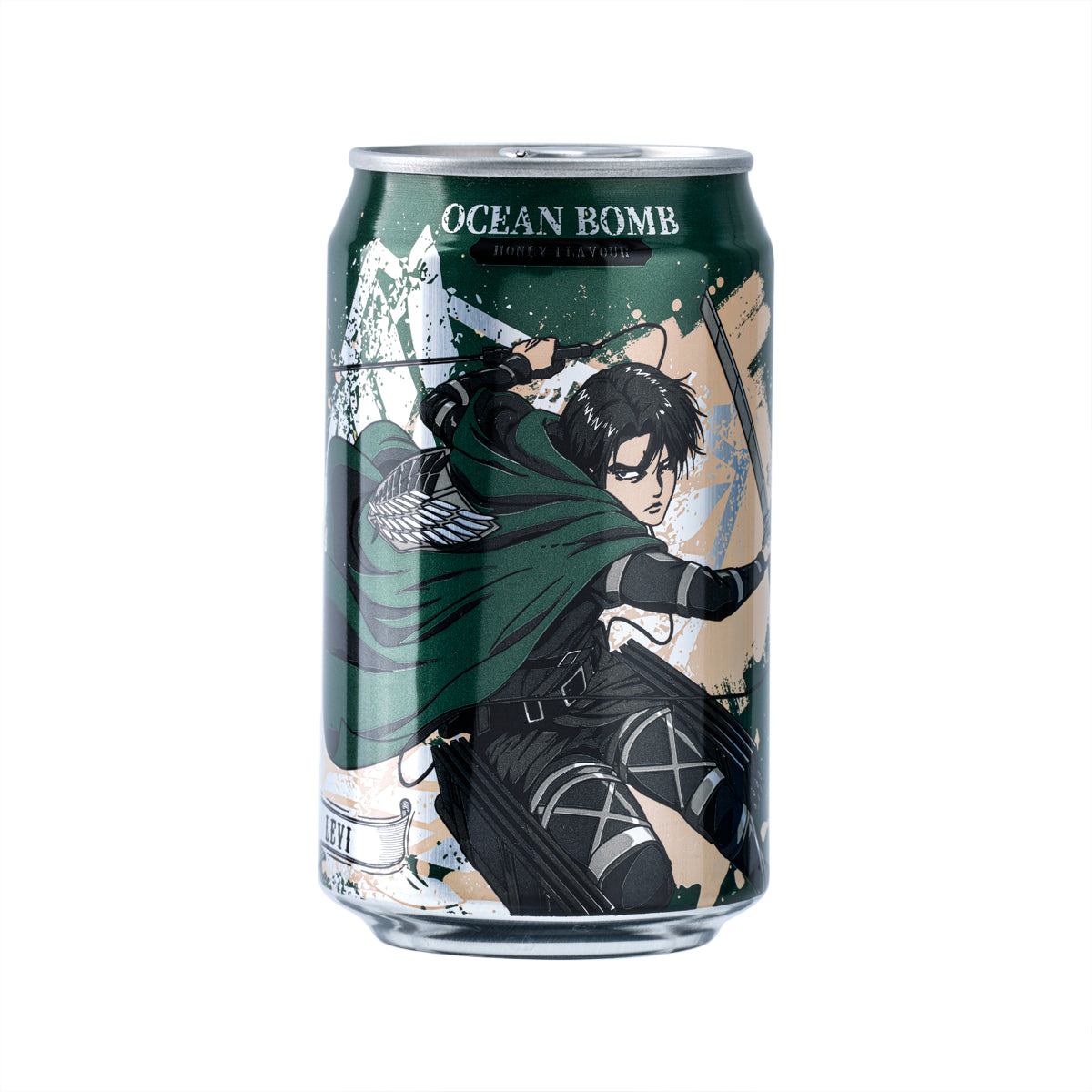 YHB OCEAN BOMB 蜂蜜風味氣泡水 - 進擊的巨人 (里維·阿加曼) (330mL)