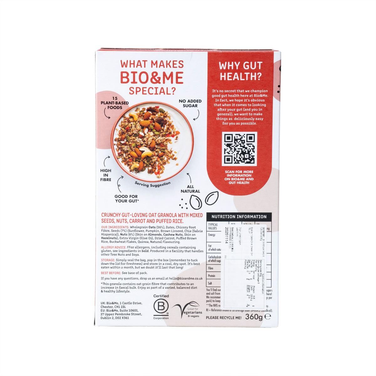 BIO & ME 超級果仁種子燕麥早餐 (360g)