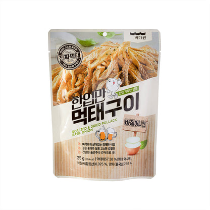 BADAONE 香烤鱈魚乾 - 羅勒洋蔥味 (25g)