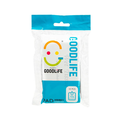 GOOD LIFE 75%酒精濕紙巾10片裝