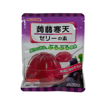 伊那食品 寒天爸爸 蒟蒻寒天啫喱粉 - 提子味 (125g)