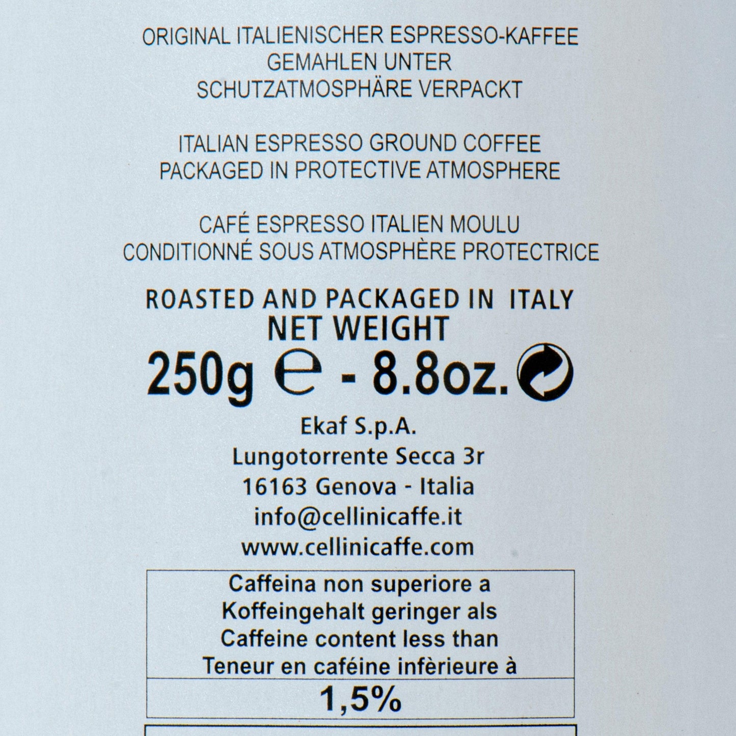 CELLINI 特濃咖啡粉 (250g)