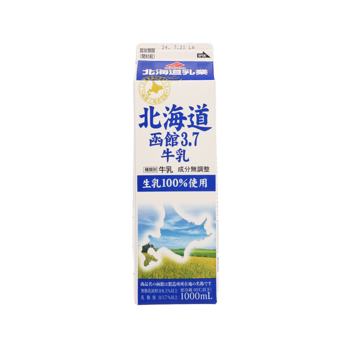 HOKUNYU 北海道函館3.7牛奶 (1000mL)