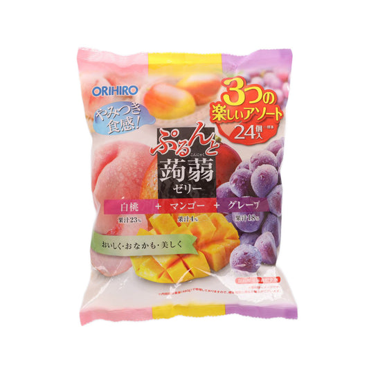 ORIHIRO 蒟蒻啫喱 - 桃, 芒果及提子 (24pcs)