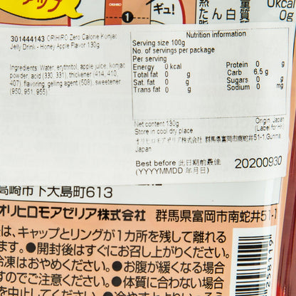 ORIHIRO 零卡路里蒟蒻飲料 - 蜂蜜蘋果味 (130g)