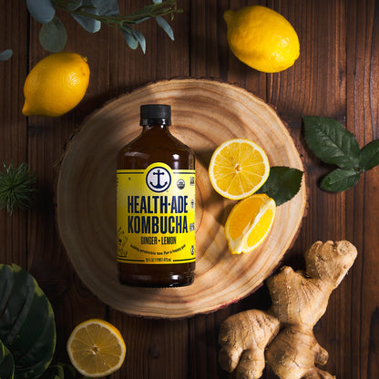 HEALTH ADE KOMBUCHA 有機薑檸檬有氣紅茶菌 (473mL)