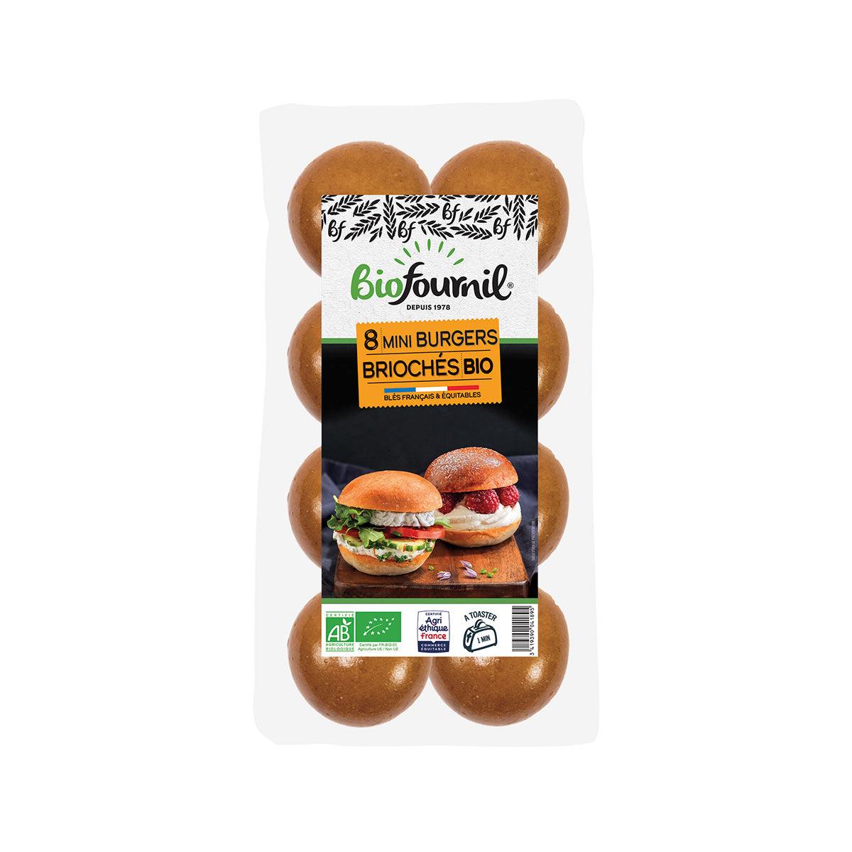BIOFOURNIL 有機迷你漢堡麵包 (200g)