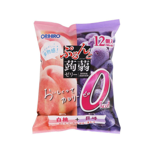 ORIHIRO 0卡路里蒟蒻啫喱 - 白桃及巨峰提子 (216g)