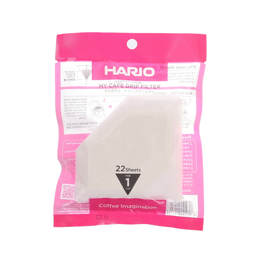 HARIO 漂白掛耳式咖啡濾紙 1杯份量 (22pcs)