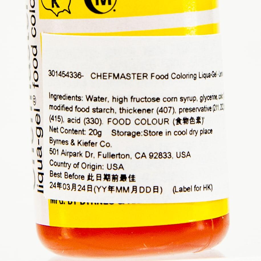CHEFMASTER 食用色素凝膠 - 檸檬黃色 (20g)