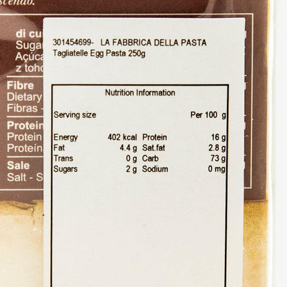 LA FABBRICA DELLA 寬條全蛋意大利麵 (250g)