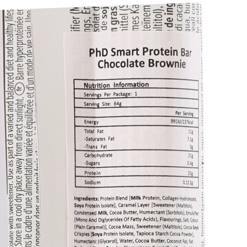 PHD SMART 蛋白棒 - 朱古力布朗尼味 (64g)
