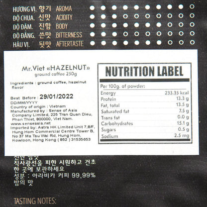 MRVIET 咖啡粉 - 榛子味 (250g)