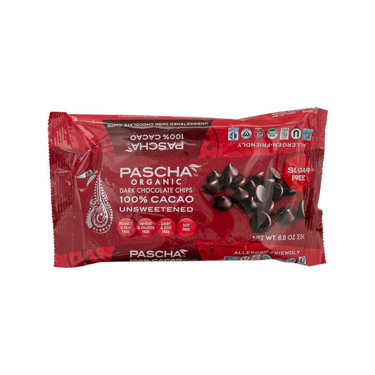 PASCHA 有機100%可可無加糖黑朱古力粒 (250g)