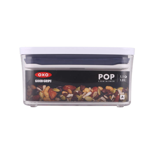 OXO 1QT 按鈕式正方型儲物盒