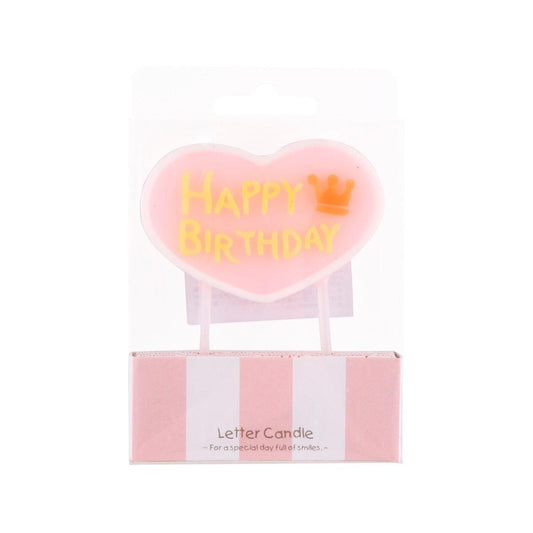 CUXCO 生日快樂字母蠟燭 - 粉紅色