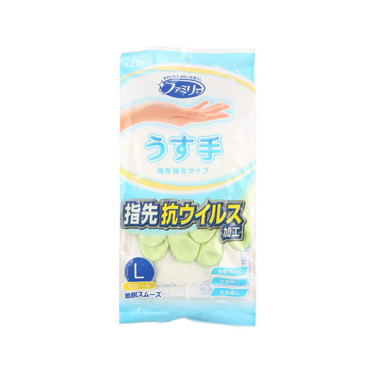 雞仔牌 指尖強化抗菌手套 - 大碼 - 指尖綠色