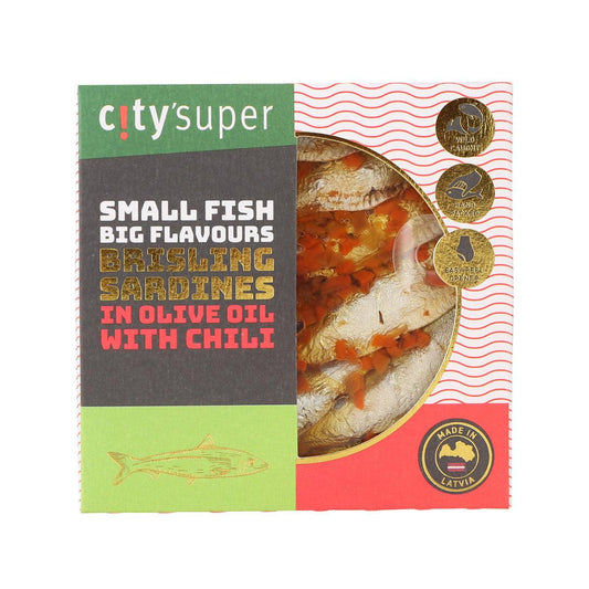 CITYSUPER 橄欖油浸黍鯡魚 - 辣椒 (120g)