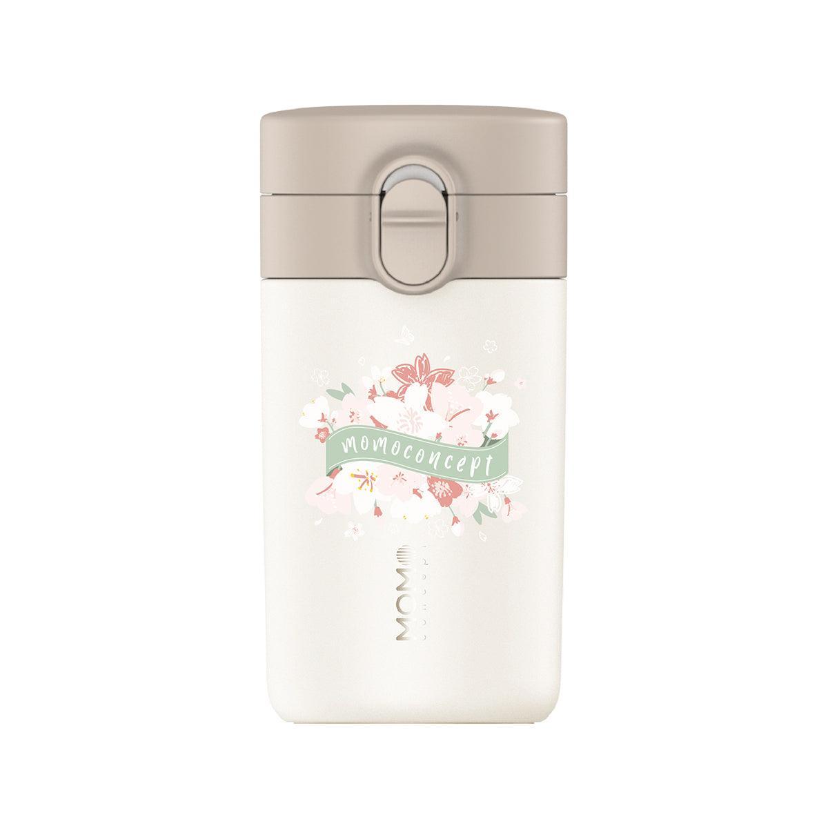 MOMOCONCEPT 馥芮白 · 彈跳保溫咖啡杯 (櫻花限定款) 310mL - 醇白科納 - 櫻