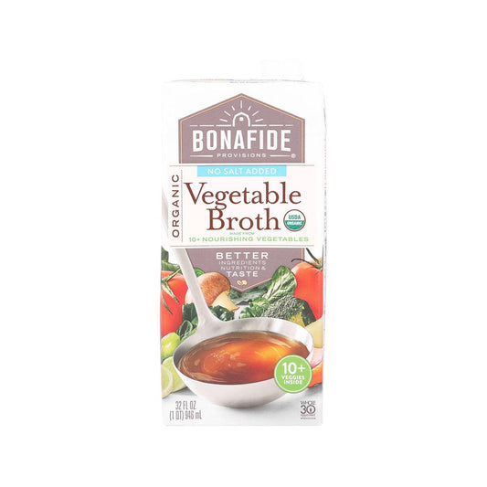 BONAFIDE PROVISIONS 有機蔬菜清湯 - 無添加鹽 (946mL)