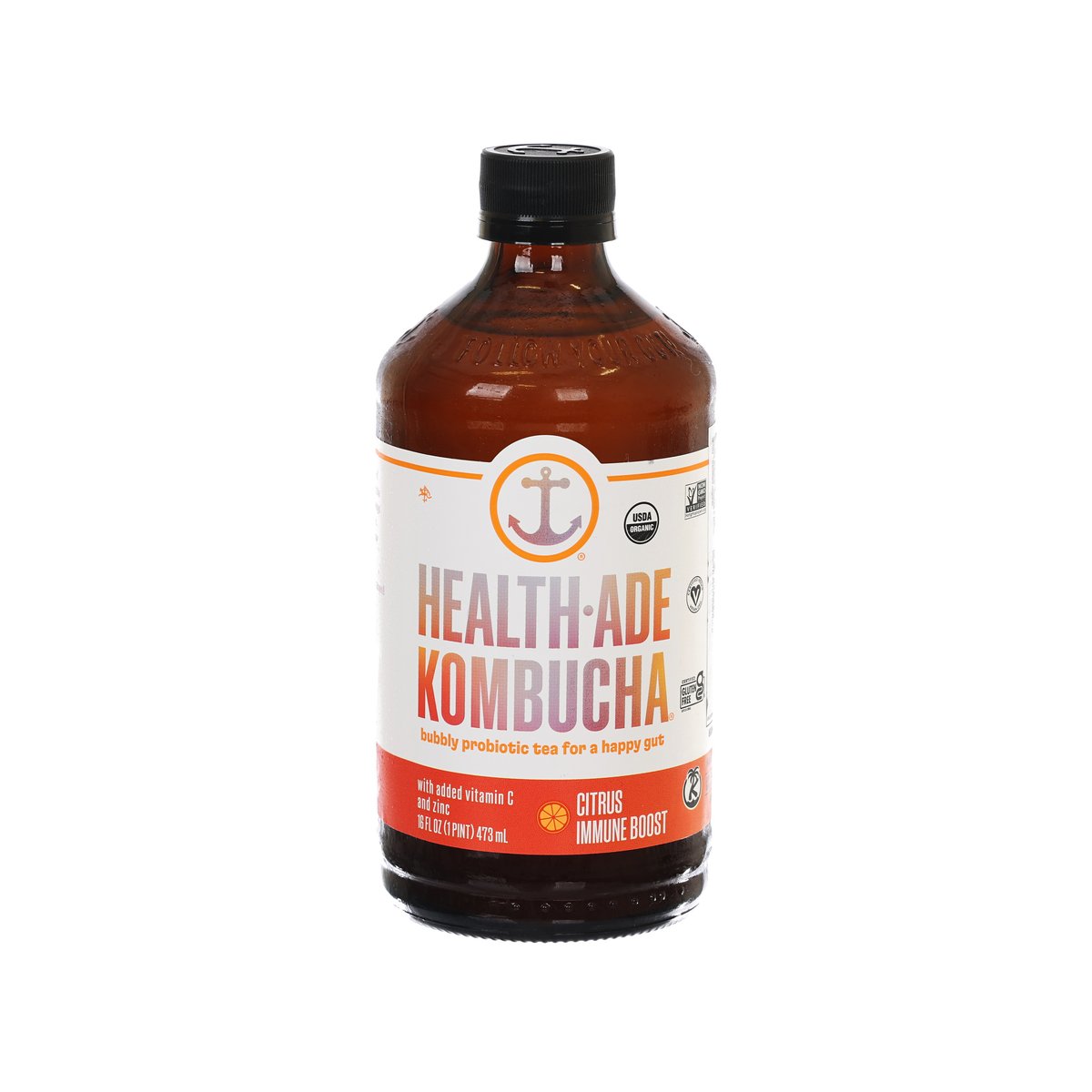 HEALTH ADE KOMBUCHA 有機紅茶菌飲品 - 增強免疫力柑橘味 (473mL)