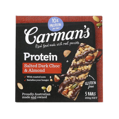 CARMAN'S 蛋白質棒 - 鹽味黑朱古力杏仁 (200g)
