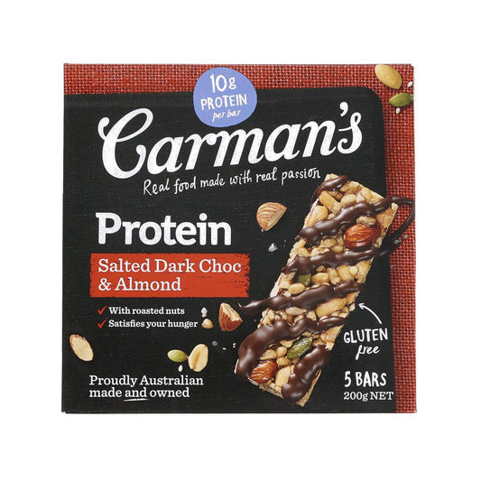 CARMAN'S 蛋白質棒 - 鹽味黑朱古力杏仁 (200g)