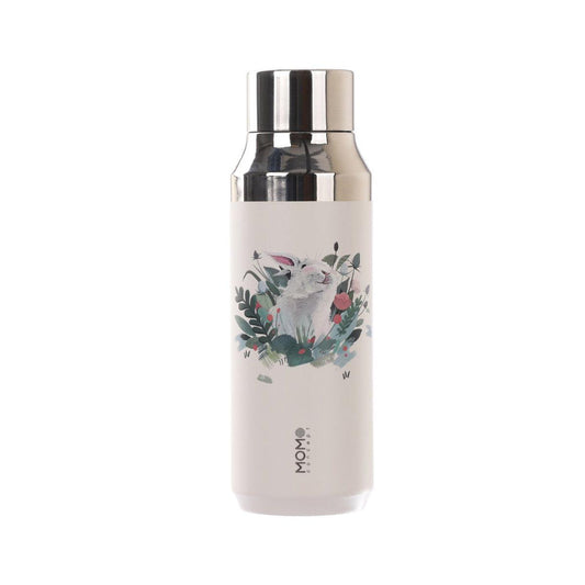 MOMOCONCEPT Geometry 幾何保溫杯瓶魔法花園限定款 410mL - 純白奶油-花園兔