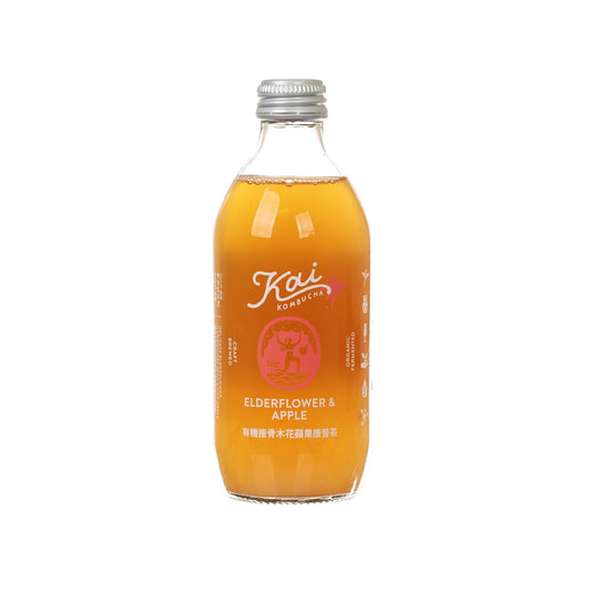 KAI KOMBUCHA 有機接骨木花蘋果康普茶 (330mL)