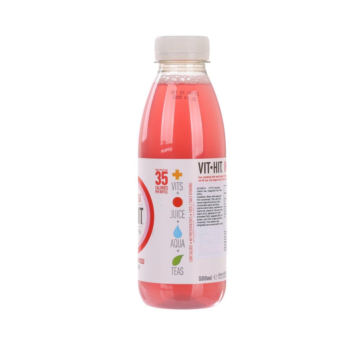 VITHIT Immunitea 維他命飲品 - 火龍果柚子味 (500mL)