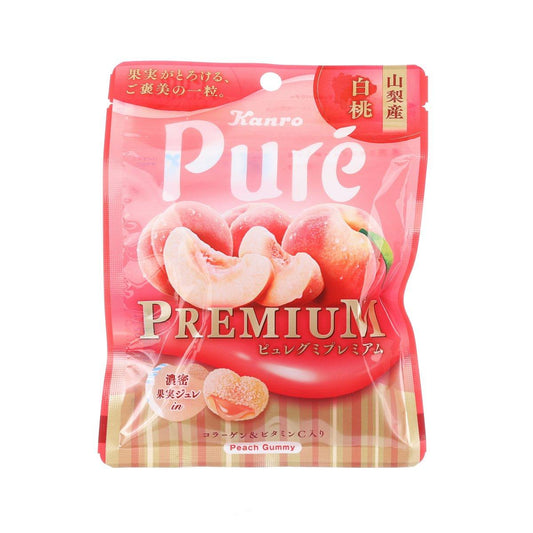 KANRO Pure Premium 軟糖 - 山梨產白桃 (54g)