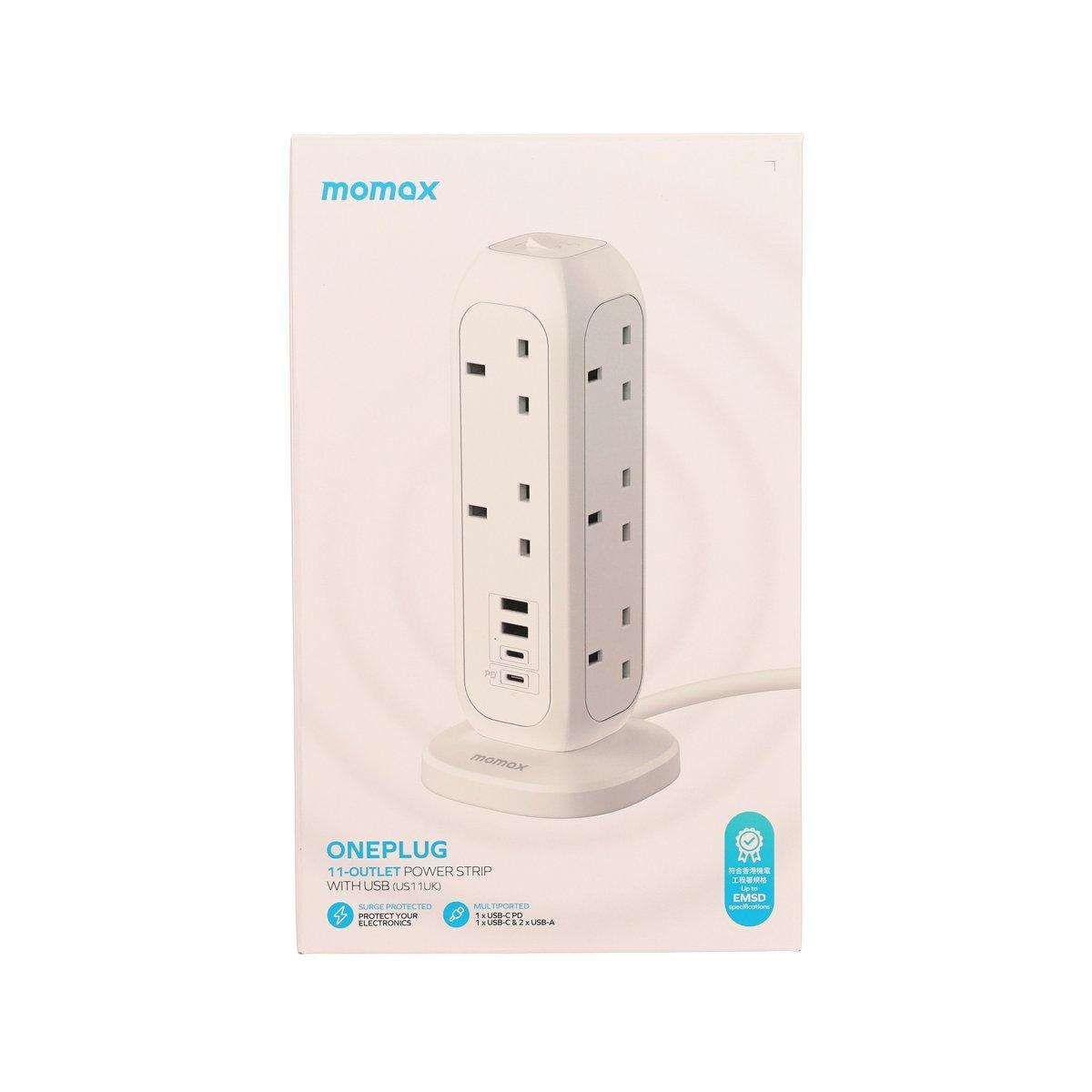 MOMAX ONEPLUG PD20W 2A2C 11位拖板