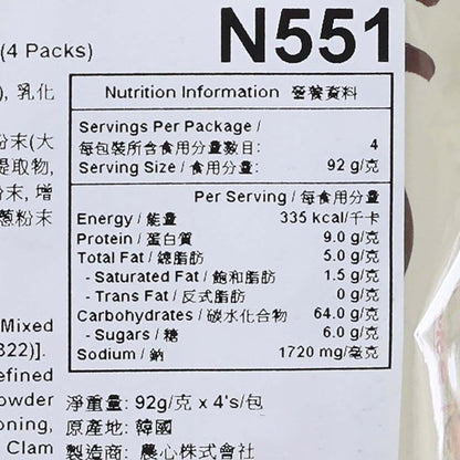 農心 鯷魚湯味麵 (4 x 92g)