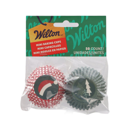 WILTON 聖誕迷你糕點紙模 - Santa Hat & Tree