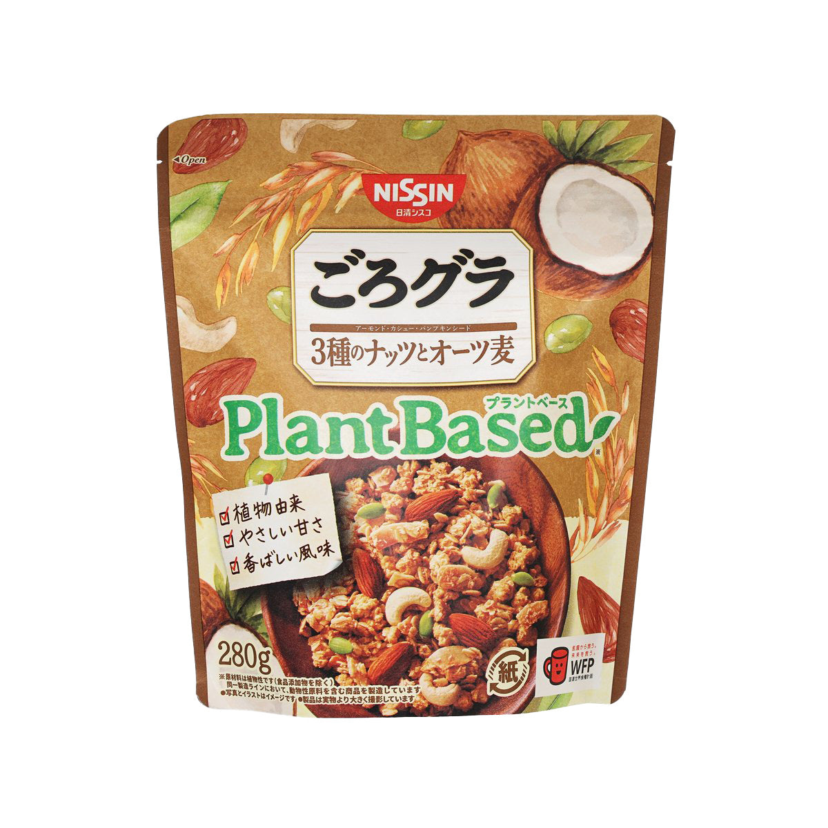 日清 CISCO Gorogura 素食穀物早餐 - 3種果仁及燕麥 (280g)