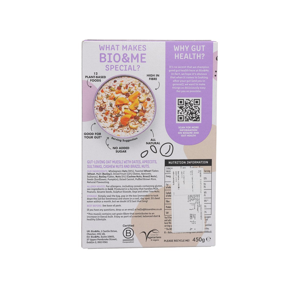 BIO & ME 水果果仁穀物早餐 (450g)